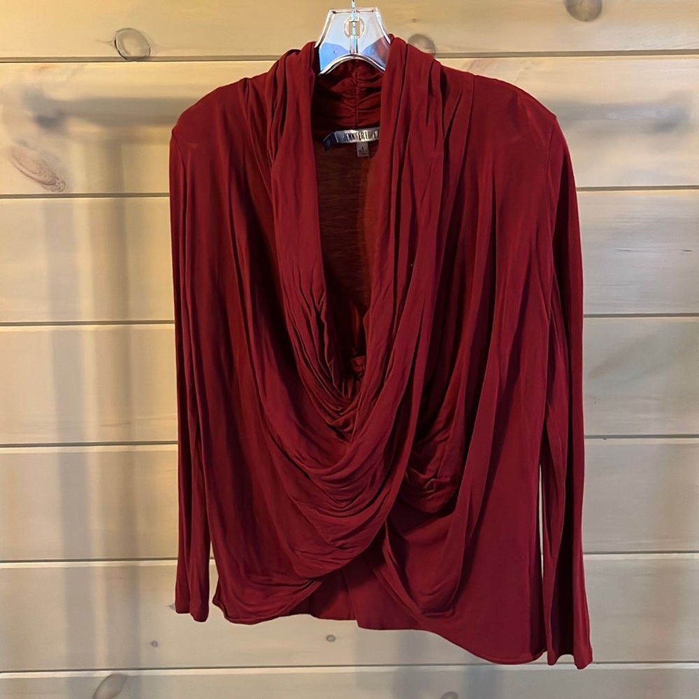 Red wrap top